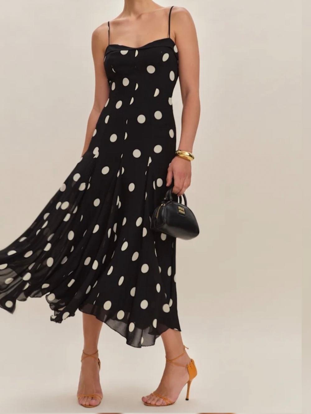 Fredo Polka Dot Midi Dress Sz 10